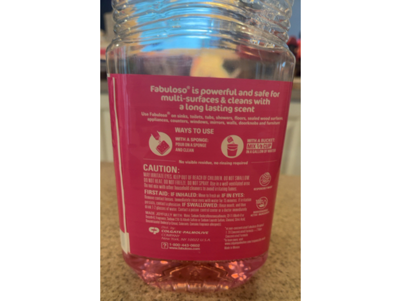 Fabuloso Multi-Purpose Cleaner, Watermelon Scent, 56 fl oz/1.65 L