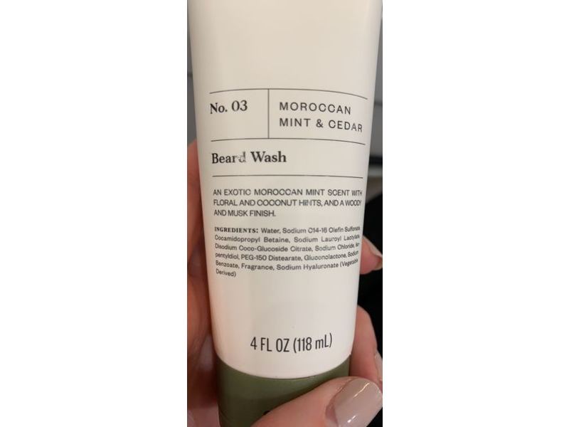Goodfellow & Co No.03 Beard Wash, Moroccan Mint & Cedar, 4 fl oz/118 mL