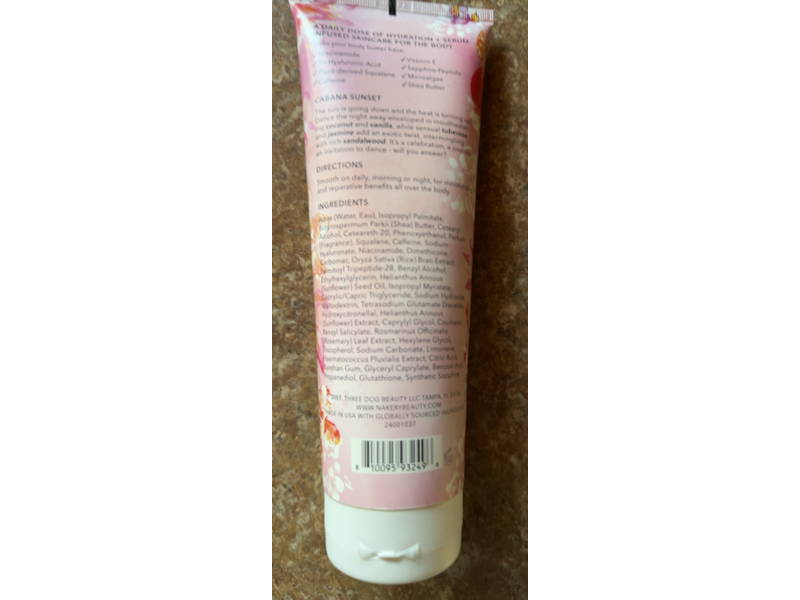 Nakery Beauty Skin Toning Body Butter, Cabana Sunset, 10 fl oz/30 mL