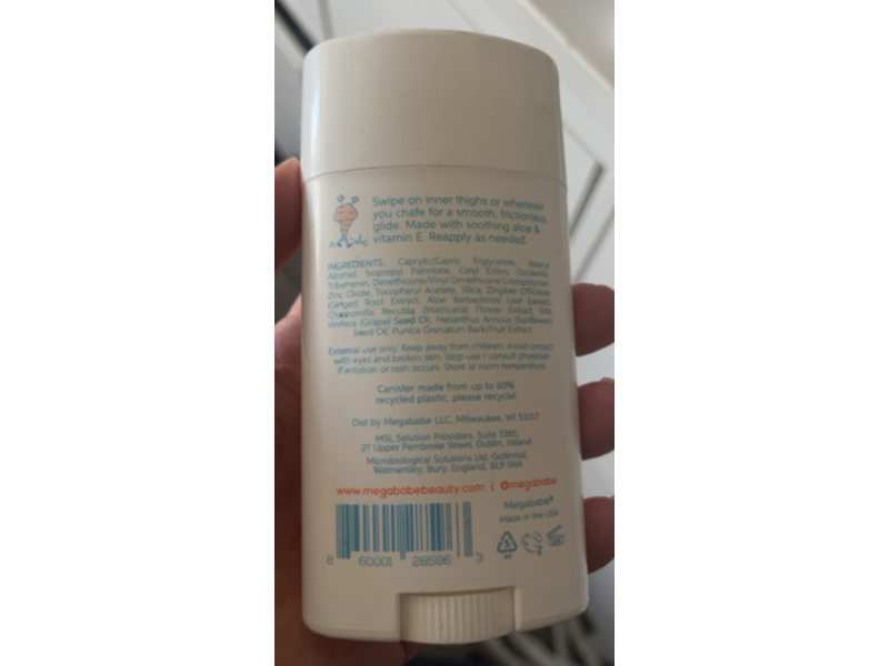 Megababe Thigh Rescue Anti-Chafe Stick, Unscented, 2.12 oz/60 g