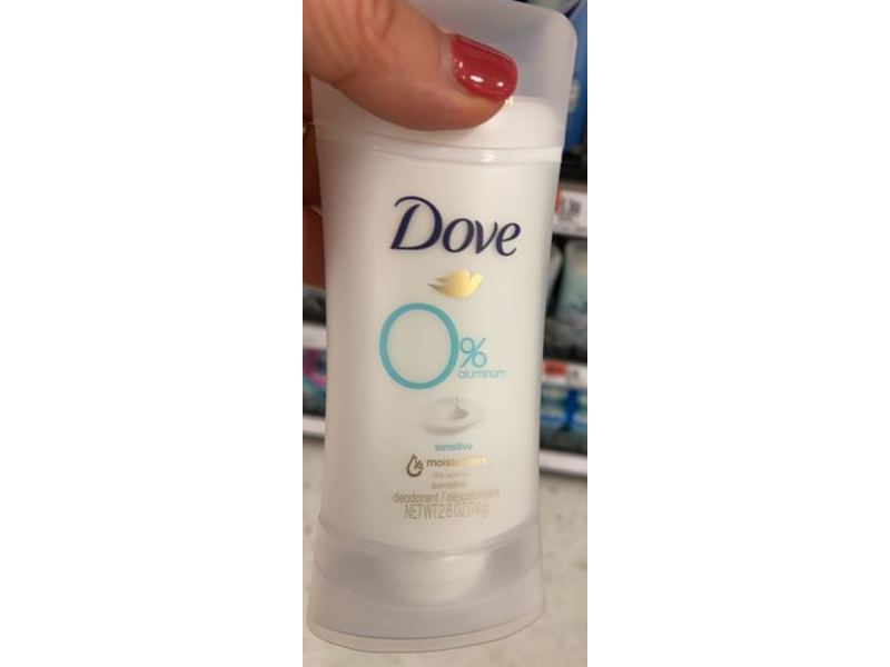 Dove Beauty Sensitive Skin Deodorant Stick, 0% Aluminum, 2.6 oz/74 g