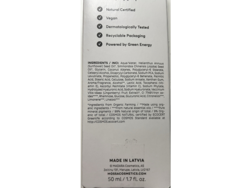 Mossa Derma+ Calming Moisture Cream, Lingonberry Resveratrol, 1.7 fl oz/50 mL