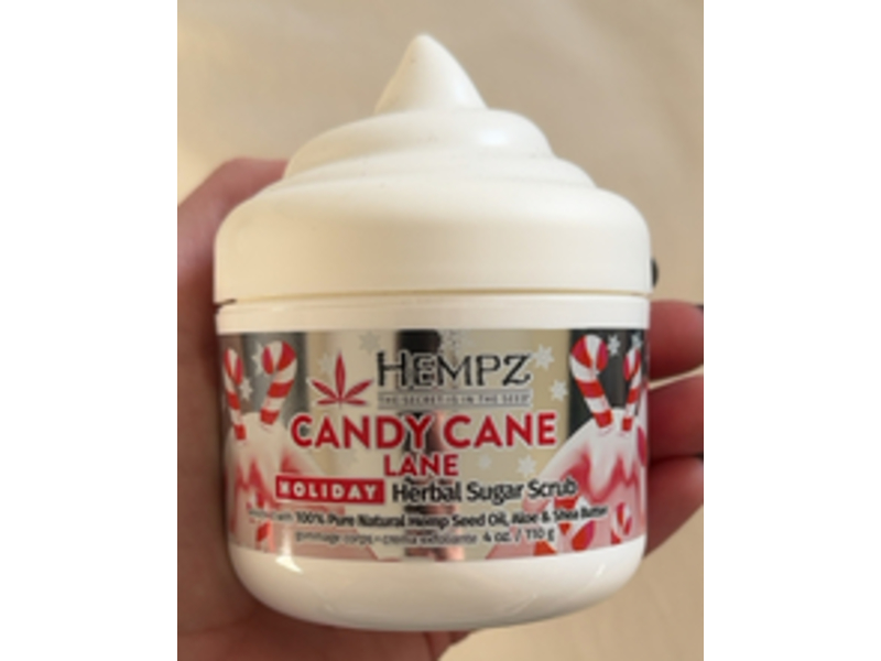 Hempz Limited Edition Holiday Sugar Scrub, Candy Cane Lane, 4 oz/110 g