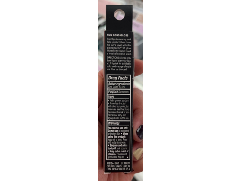e.l.f. Sun Boss Gloss, SPF 25, It's Your Mauve, 0.13 fl oz/4.0 mL