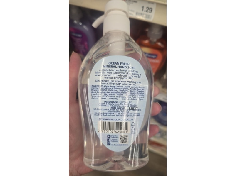 Dead Sea Collection Mineral Hand Soap, Ocean Fresh, 12 fl oz/350 mL