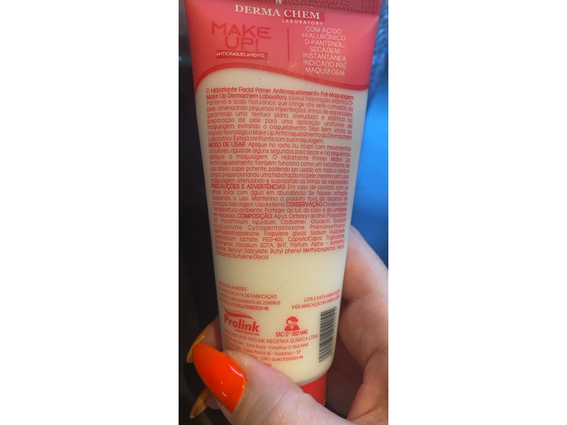 DermaChem Hidratante Makeup Facial Primer, 100 g