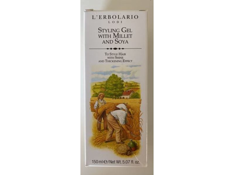 L'Erbolario Styling Gel, Millet & Soya, 5.07 fl oz/150 mL