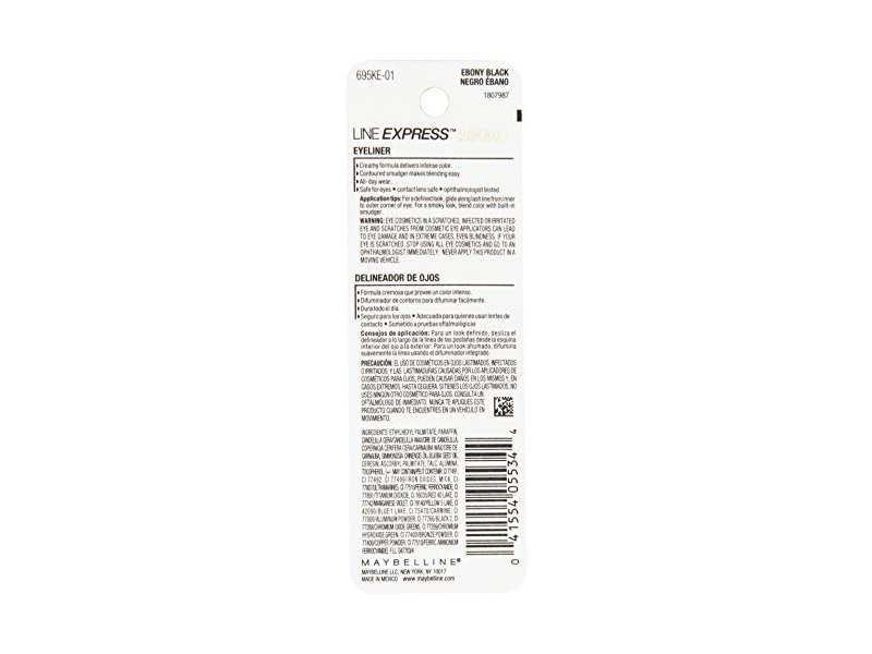Maybelline New York Line Express Eyeliner, 901 Ebony Black, 0.035 oz/1 g
