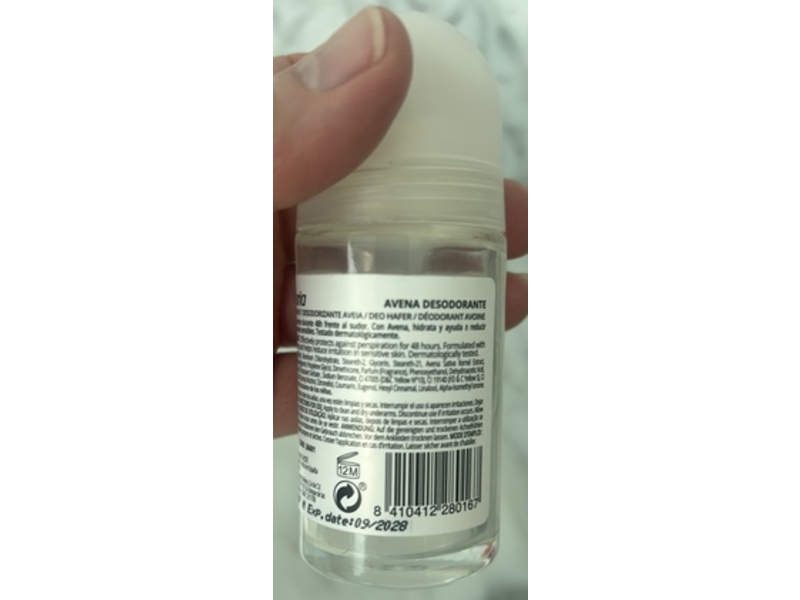 Babaria Avena Deodorant Antiperspirant, 1.7 fl oz/50 mL