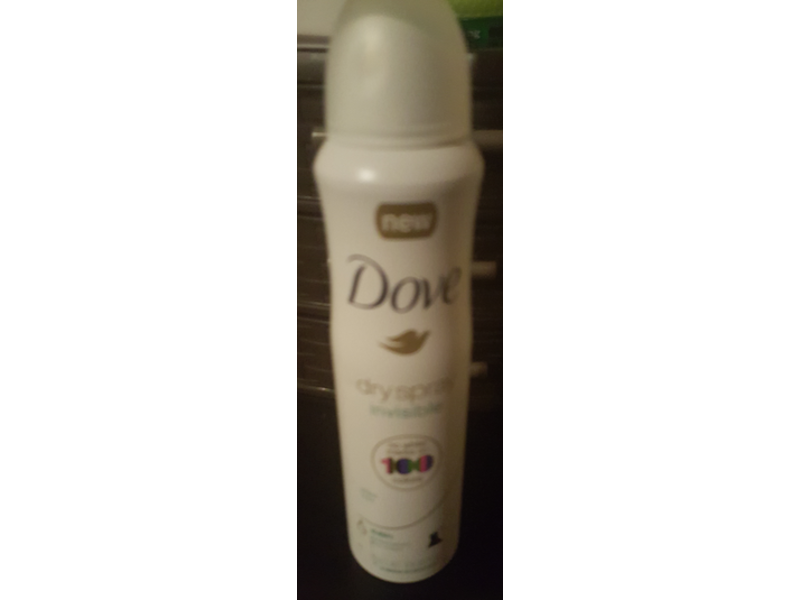 Dove 48H Invisible Antiperspirant Dry Spray, Sheer Cool, 3.8 oz/107 g, Pack Of 2