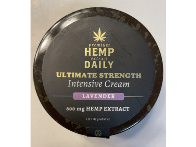 Earthly Body Hemp Daily Ultimate Strength Intensive Cream, Lavender, 5 oz/142 g