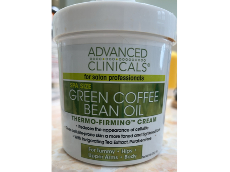 Advanced Clinicals Thermo-Firming Cream, Green Coffee Bean Oil, 16 oz/454 g, Pack Of 2