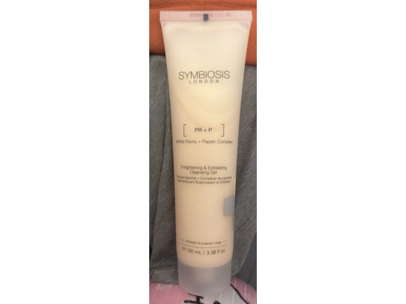 Symbiosis London Enlighting & Exfoliating Cleansing Gel, White Peony + Papain Complex, 3.38 fl oz/100 mL