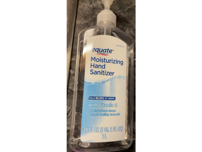 Equate Moisturizing Hand Sanitizer, Vitamin E, 34 fl oz/1 L