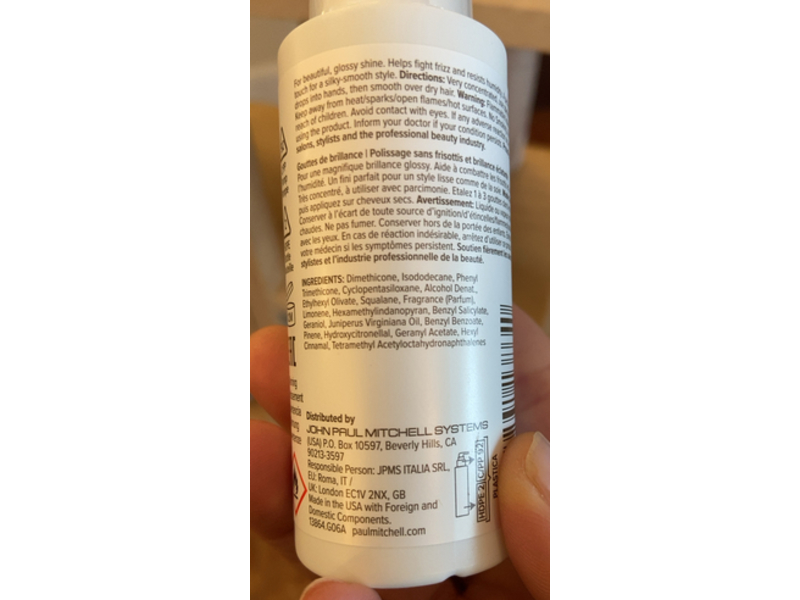 Paul Mitchell Gloss Drops Shine Serum, Smooth, 2.5 mL fl oz/75 mL