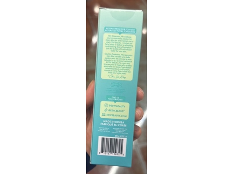 ESW Beauty Calming Infused Water Facial Mist, Coconut Dreams, 3.4 fl oz/100 mL