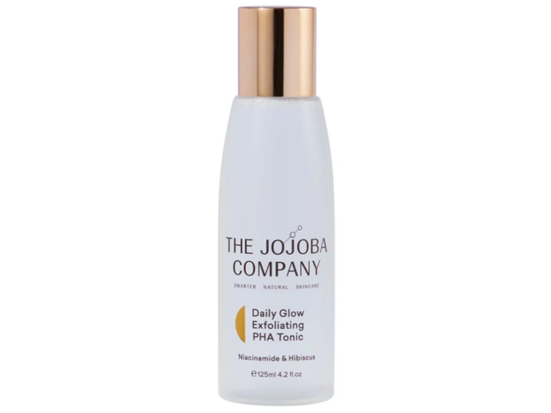 The Jojoba Company Daily Glow Exfoliating PHA Tonic, Niacinamide & Hibiscus, 4.2 fl oz/125 mL