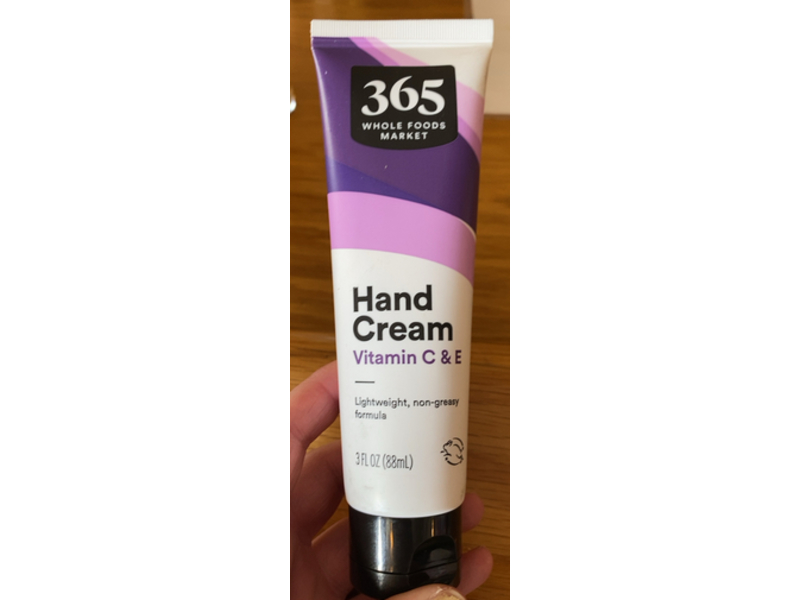 360 Whole Food Market Hand Cream, Vitamin C & E, 3 fl oz/88 mL