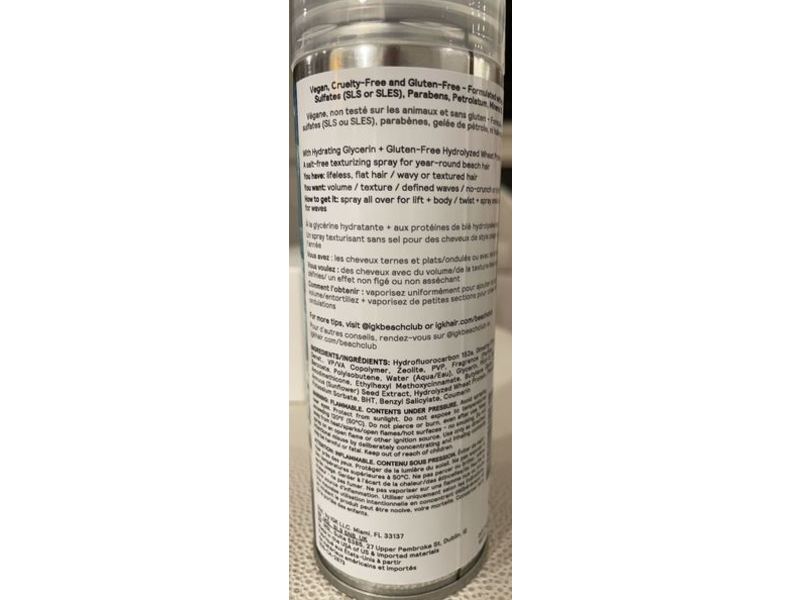 IGK Beach Club Touchable Texture Spray, 5.0 oz/117 mL