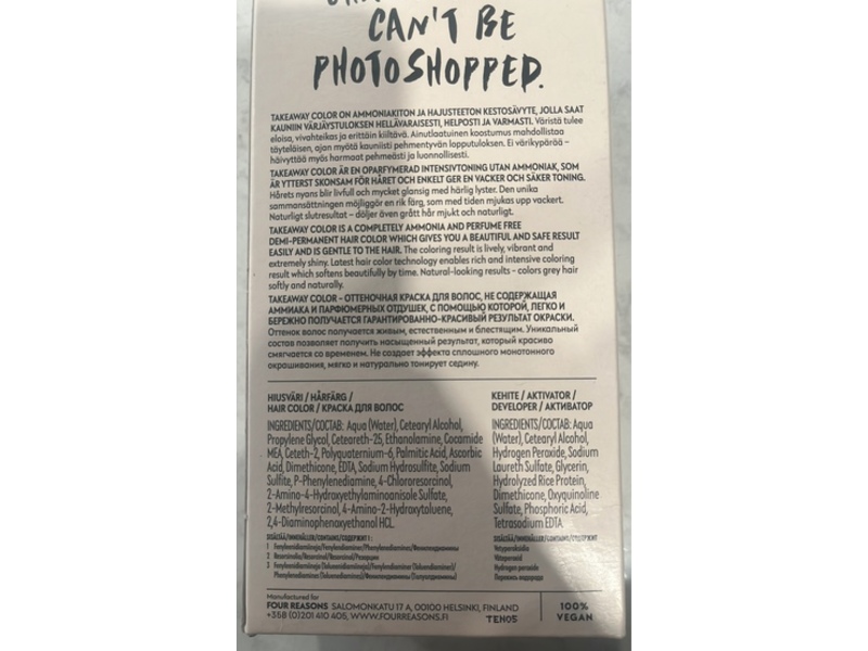 Four Reasons Take Away Demi-Permanent Hair Colour, 4.1 Espresso, 1.35 fl oz/40 mL