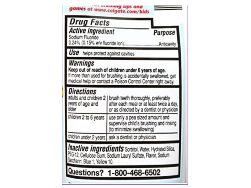 Colgate Kids Cavity & Enamel Protection Toothpaste, 3.5 oz/99 g, Pack Of 3