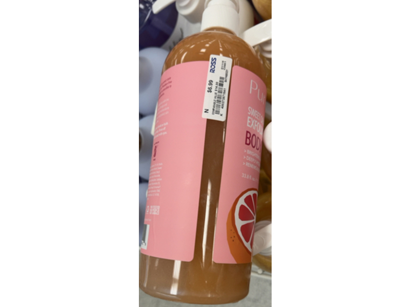 Purivity Body Wash, Sweet Orange + Grapefruit, 33.8 fl oz/1 L