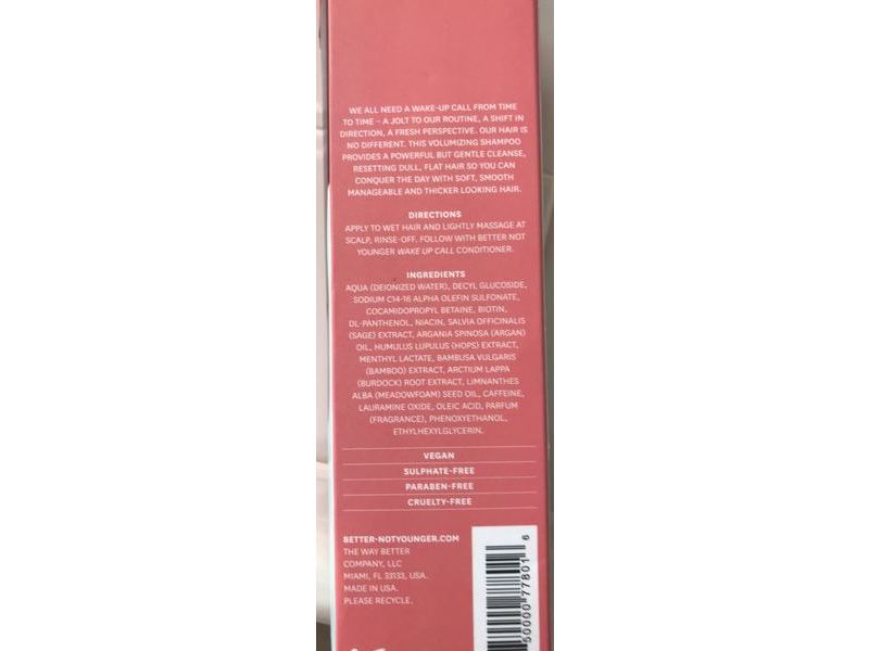 Better Not Younger Wake Up Call Volumizing Shampoo, 8.4 fl oz/250 mL