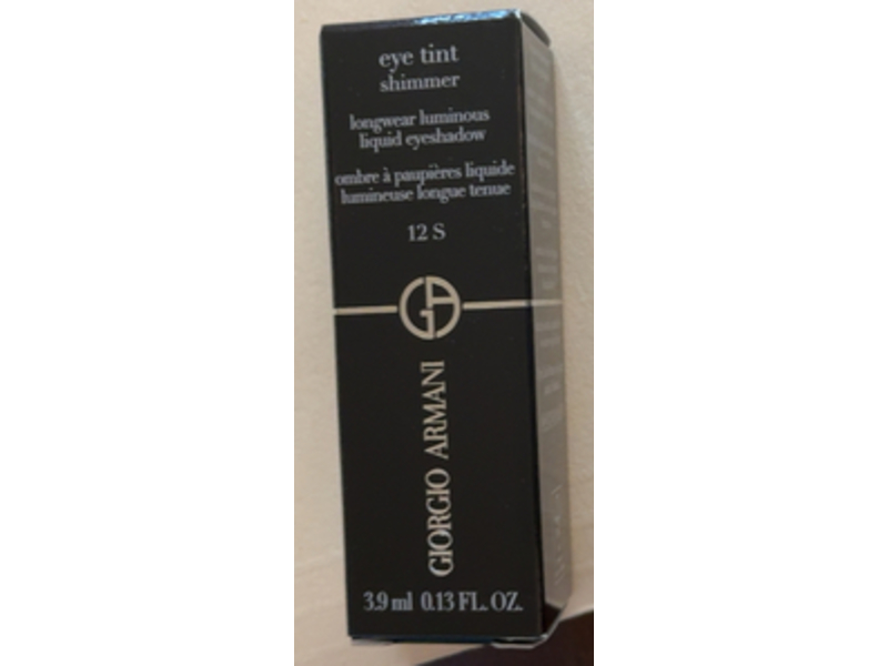 Giorgio Armani Eye Tint Liquid Eyeshadow Shimmer, 12 S Shell, 0.13 fl oz/3.9 mL