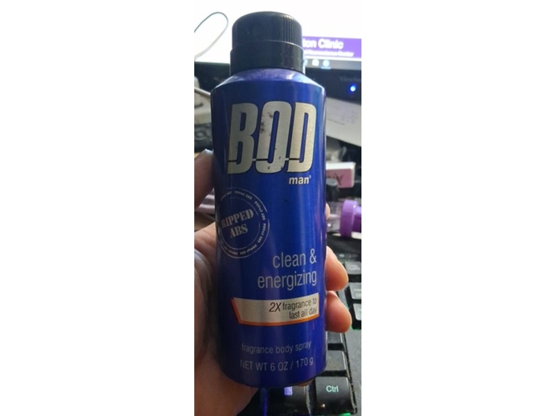 Bod Man Clean & Energizing Fragrance Body Spray, Ripped Abs, 6 oz/170 g