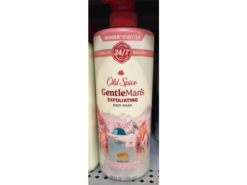 Old Spice GentleMan's Exfoliating Body Wash, Himalayan Sea Salt + Glacier Water Scent, 26 fl oz/768 mL