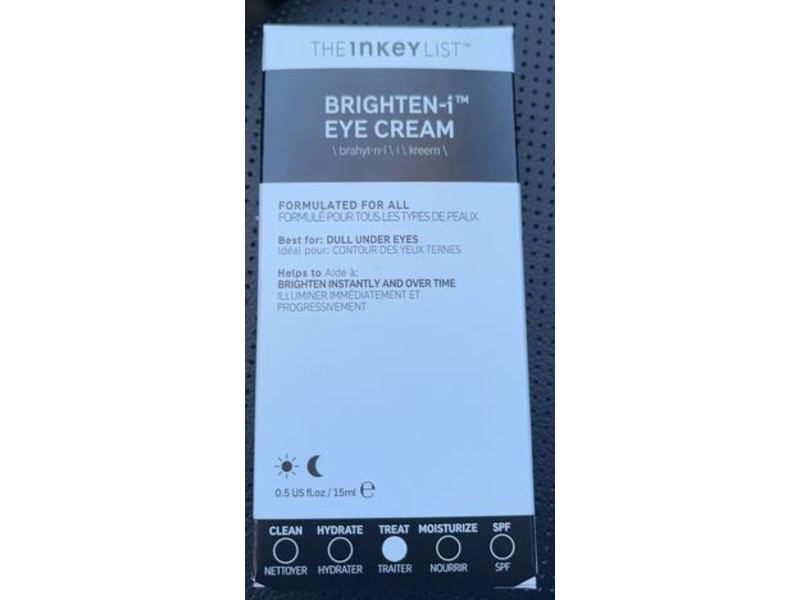 The Inkey List Brighten-I Eye Cream, Treat, 0.5 fl oz/15 mL