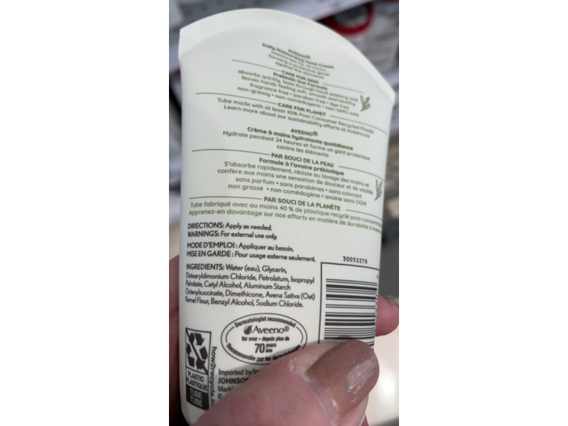 Aveeno Daily Moisturizing Hand Cream, 97 mL