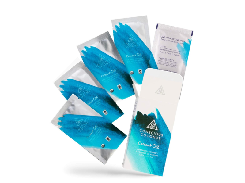 Conscious Coconut Oil Packets, 0.25 fl oz/7.5 mL, Pack Of 5