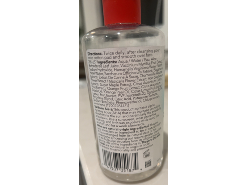 Thayers 2% AHA Toner, Glycolic & Lactic Acid, 12 fl oz/355 mL