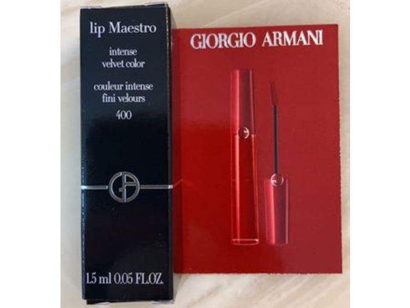 Giorgio Armani Lip Maestro Lipstick, 400 The Red, 0.05 fl oz/1.5 mL