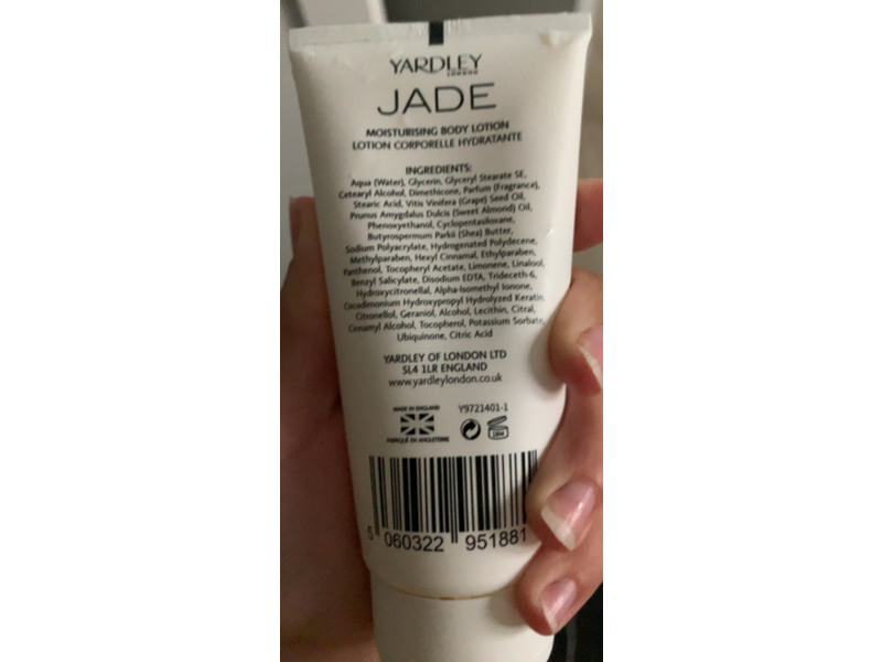 Yardley London Moisturising Body Lotion, Jade, 2.5 fl oz/75 mL