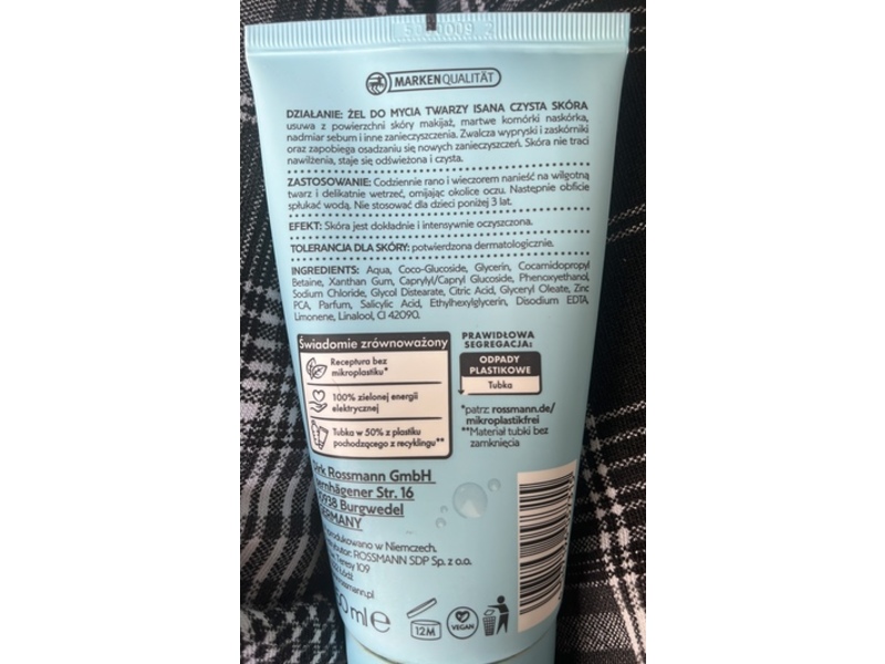 Rossmann Isana Face Wash Gel, 50 mL