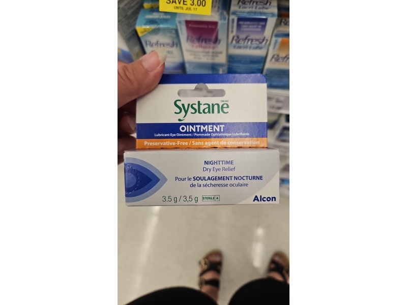 Systane Nighttime Lubricant Eye Ointment, 0.12 oz/3.5 g, Pack Of 10