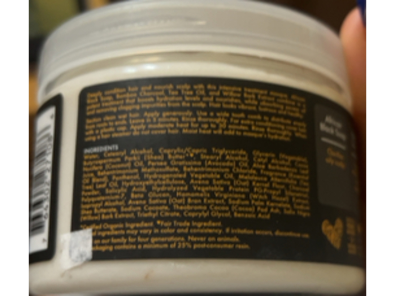 Shea Moisture African Black Soap Bamboo Charcoal Purification Masque, 12 oz/340 g