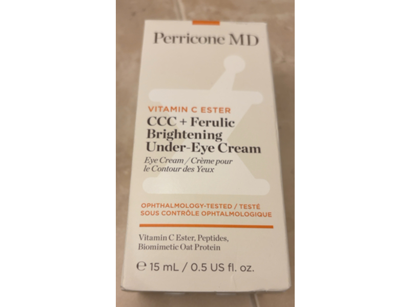 Perricone MD CCC+ Ferulic Brightening Under - Eye Cream, Vitamin C Ester, 0.5 fl oz/15 mL