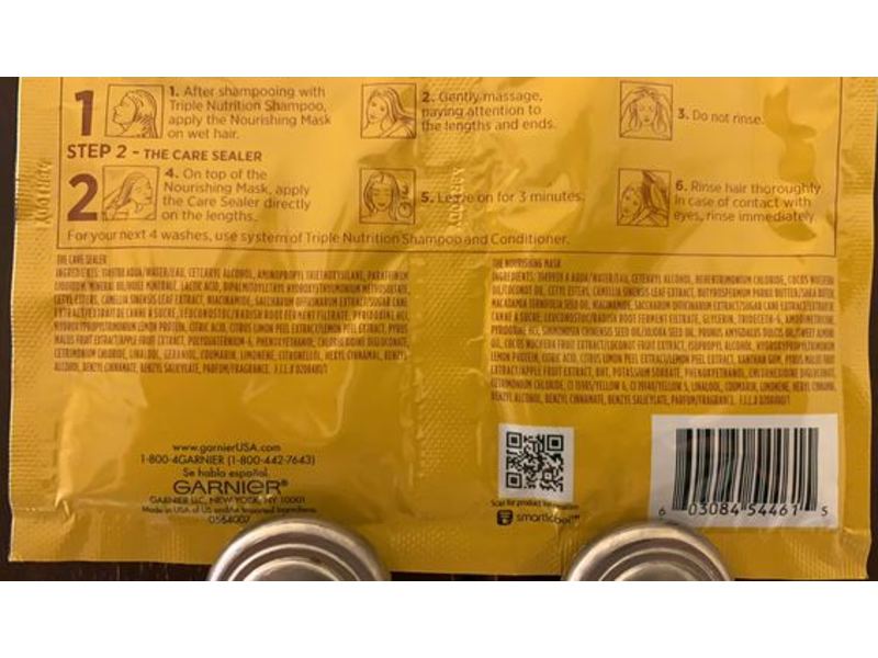 Garnier Fructis Wonder Mask, Coconut Oil, 0.5 fl oz/15 mL