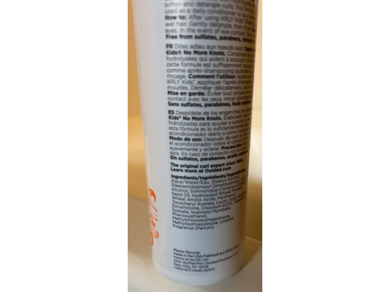 Ouidad Krly Kids No More Knots Conditioner, 8.5 fl oz/250 mL