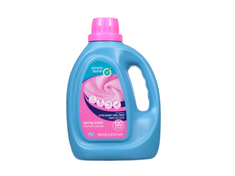 Simply Done Ultra Fabric Softener, Spring Scent, 120 Loads, 103 fl oz/3.04 L