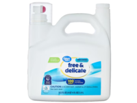 Great Value Free & Delicate Laundry Detergent, Unscented, 100 Loads, 132 fl oz/3.9 L - thumbnail 1