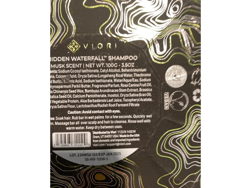 Viori Shampoo Bar, Hidden Waterfall