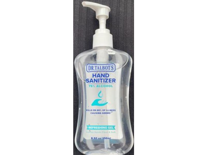 Dr. Talbot's Refreshing Gel Hand Sanitizer. Fragrance Free, 8.45 fl oz/250 mL