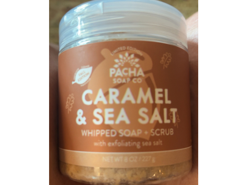 Pacha Soap Caramel & Sea Salt Whipped Soap & Scrub, 8 oz/227 g