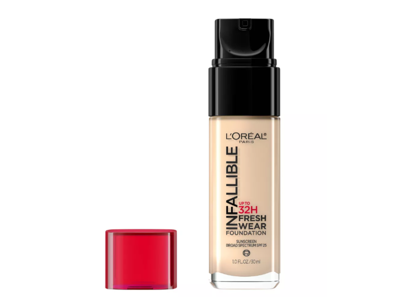L'Oreal Paris Infallible Up To 24h Fresh Wear Foundation, 411 Beige Ivory, SPF 25, 1 fl oz/30 mL