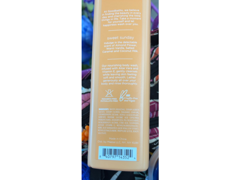 Goodbaths Nourishing Body Wash, Aloe Vera & Vitamin E, 13 fl oz/384 mL