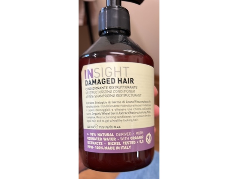 Insight Clean Beauty Damaged Hair Restructuring Conditioner, 13.5 fl oz/400 mL